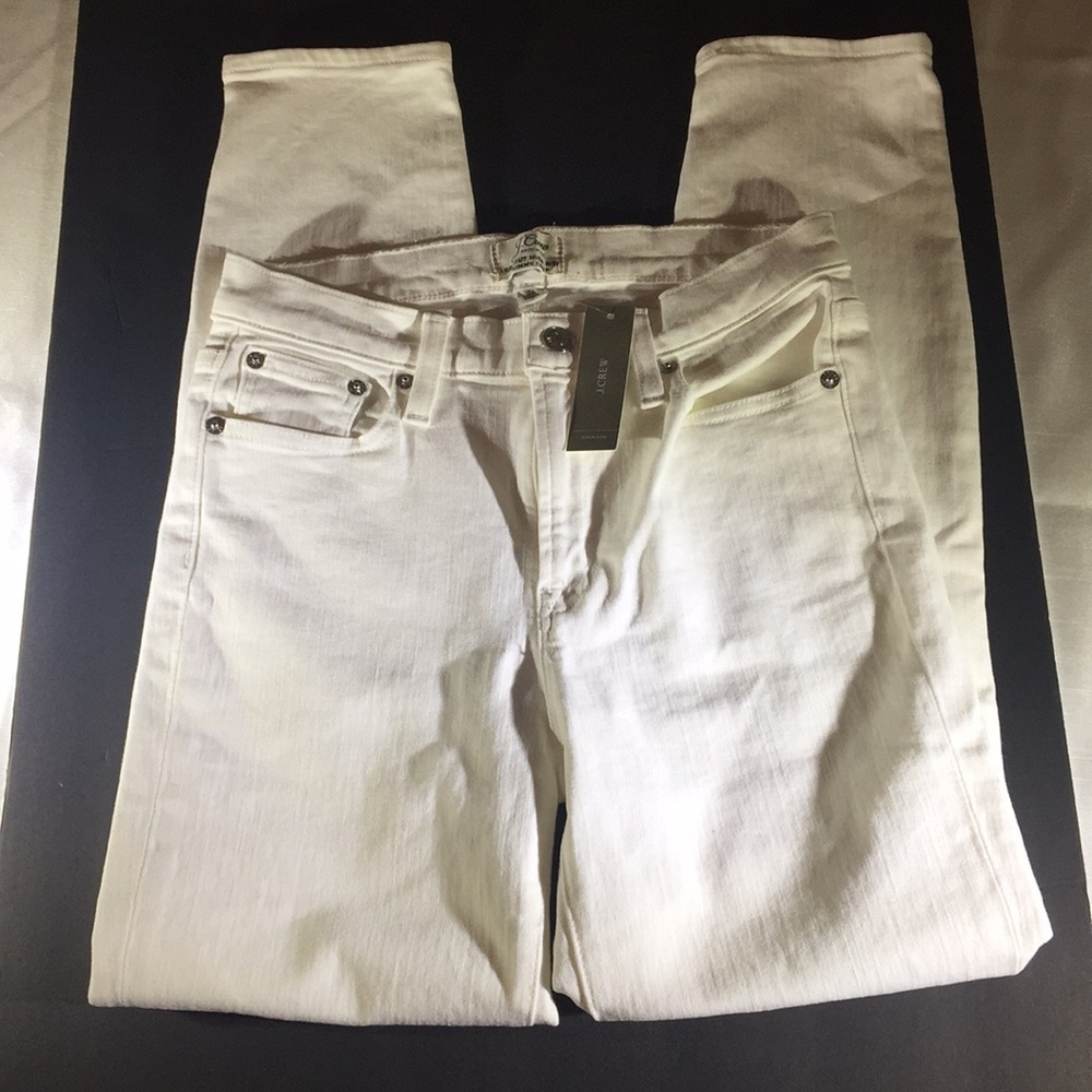 Womens J. Crew White Lookout High Rise Skinny Crop